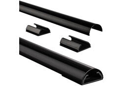 Kabelkanaal Hama halfrond 110/3,3/1,8 cm aluminium zwart
