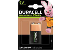 Batterij oplaadbaar Duracell 1x9Volt 170mAh Plus