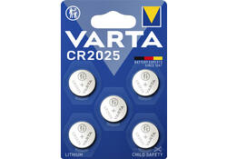 Batterij Varta knoopcel CR2025 lithium blister à 5stuk