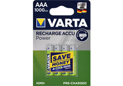 Batterij oplaadbaar Varta 4xAAA 1000mAh ready2use