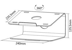 Laptopstandaard Neomounts NSLS050 zilver