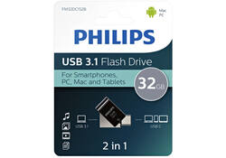 USB-stick 3.1 Philips USB-C 2-in-1 Midnight Black 32GB
