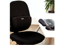 Muismat met polssteun Fellowes Plush Touch zwart
