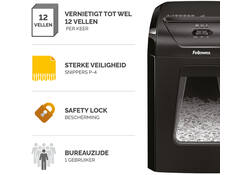 Papiervernietiger Fellowes Powershred 12C snippers 4x40mm