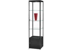 Vitrinekast SDB mpc-o-led zwart 500x500x2000mm