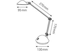 Bureaulamp Hansa led Space zilver