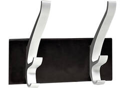 Kapstok Unilux wand Cypres 2 haken metallic grijs