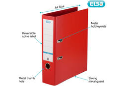 Ordner Elba Smart Pro+ A4 80mm PP rood