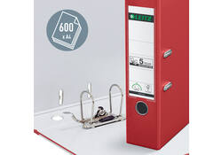Ordner Leitz 1010 180° 80mm PP A4 rood