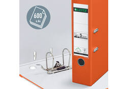 Ordner Leitz 1010 180° 80mm PP A4 oranje