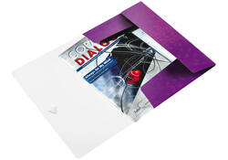 Elastomap Leitz WOW A4 3 kleppen PP paars