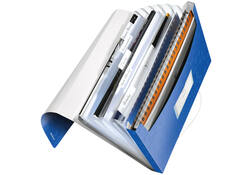 Projectmap Leitz WOW voor A4 6 vaks PP blauw