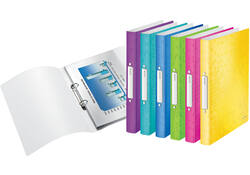 Ringband Leitz WOW A4 2-rings O-mechaniek 32mm PP roze
