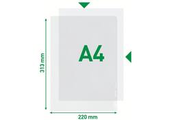 Insteekmap L-model Leitz Premium 0.13mm PP A4 transparant 100 stuks