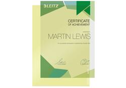 Insteekmap L-model Leitz Premium copy safe 0.15mm PVC A4 geel 100 stuks