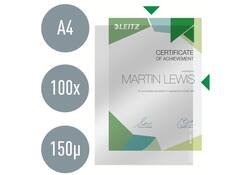 Insteekmap L-model Leitz Premium copy safe 0.15mm PVC A4 glashelder 100 stuks
