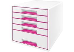 Ladenblok Leitz WOW 5 laden wit/roze
