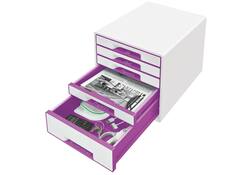 Ladenblok Leitz WOW 5 laden wit/paars