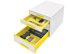 Ladenblok Leitz WOW Cube 4 laden wit/geel