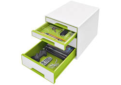 Ladenblok Leitz WOW Cube 4 laden wit/groen