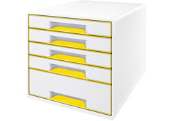 Ladenblok Leitz WOW Cube 5 laden wit/geel