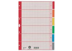 Tabbladen Leitz 4-gaats 4350 6-delig grijs karton