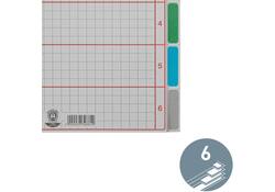 Tabbladen Leitz 4-gaats 4350 6-delig grijs karton