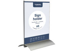 Kaarthouder Europel T-standaard A5 staand acryl / aluminium