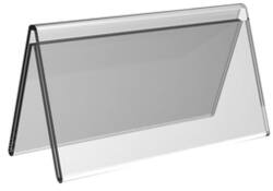 Tafelnaambord Europel V-standaard 150mmx70mm acryl