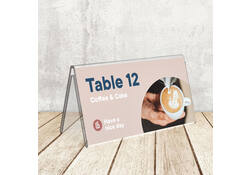 Tafelnaambord Europel V-standaard 150mmx70mm acryl