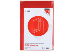 Vouwmap Quantore Folio ongelijke zijde 250gr rood