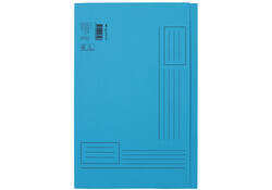 Vouwmap Quantore Folio ongelijke zijde 250gr blauw