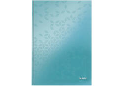 Notitieboek Leitz WOW A4 160blz 90gr lijn ijsblauw