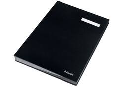 Vloeiboek Esselte 6210 karton 20 tabbladen zwart