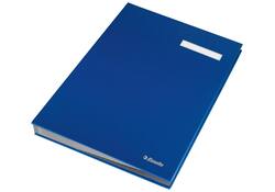 Vloeiboek Esselte karton 20 tabbladen blauw