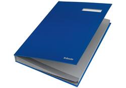 Vloeiboek Esselte karton 20 tabbladen blauw