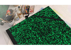 Tekenmap Canson studio 26x33cm 2 elastieken groen