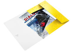 Elastomap Leitz WOW A4 3 kleppen PP geel