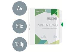 Showtas Leitz Premium met klep copy safe 0.13mm PP A4 transparant 50 stuks