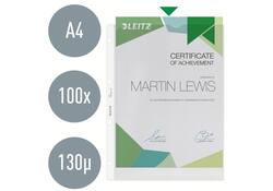 Showtas Leitz Premium copy safe 0.13mm 4-gaats PP A4 transparant 100 stuks