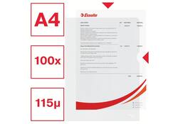 Insteekmap L-model Esselte standaard copy safe PP A4 transparant 100 stuks
