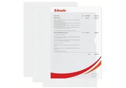 Insteekmap L-model Esselte standaard copy safe PP A4 transparant 100 stuks