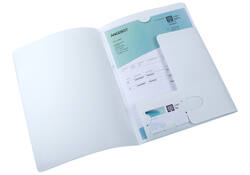 Offertemap Oxford A4 met insteektas 2 kleppen 0.5mm PP wit
