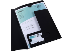 Offertemap Oxford A4 met insteektas 2 kleppen 0.5mm PP zwart