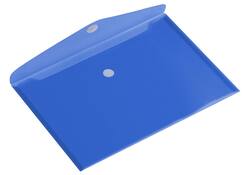 Enveloptas HF2 A4 335x240mm dwars PP transparant blauw
