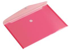 Enveloptas HF2 A4 335x240mm dwars PP transparant rood