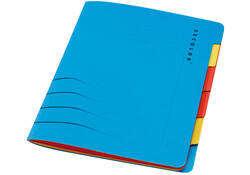 Sorteermap Secolor sixtab 6 tabbladen 270gr blauw