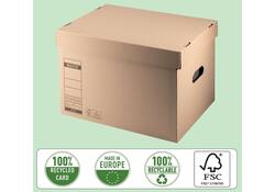 Archief- en transportdoos met deksel Leitz Premium 335x280x440mm natuurbruin