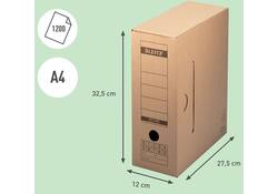 Archiefdoos met deksel Leitz Premium 120x275x325mm natuurbruin