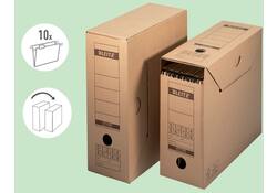 Archiefdoos met deksel Leitz Premium 120x275x325mm natuurbruin